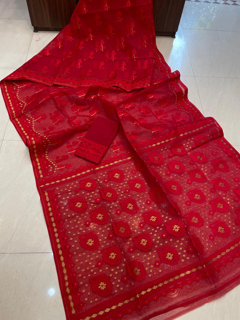 Pata Bahar Bengal Jamdani Saree
