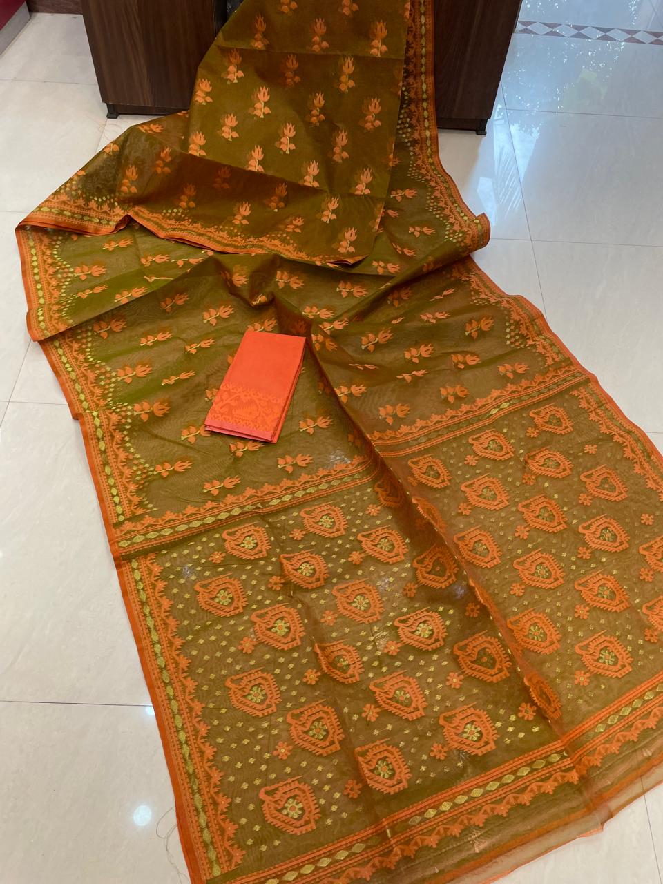 Pata Bahar Bengal Jamdani Saree