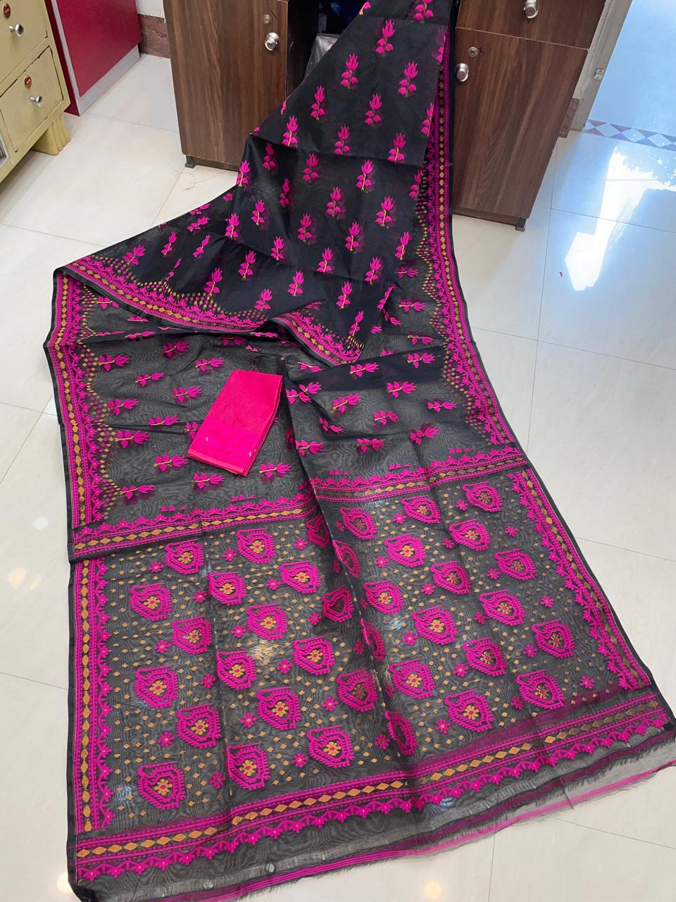 Pata Bahar Bengal Jamdani Saree
