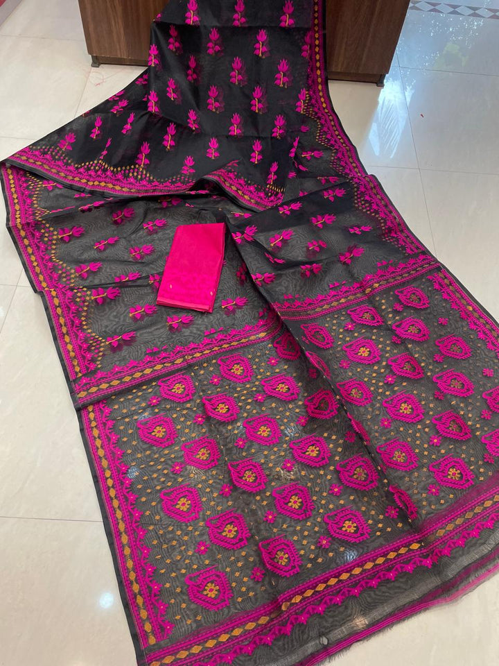 Pata Bahar Bengal Jamdani Saree