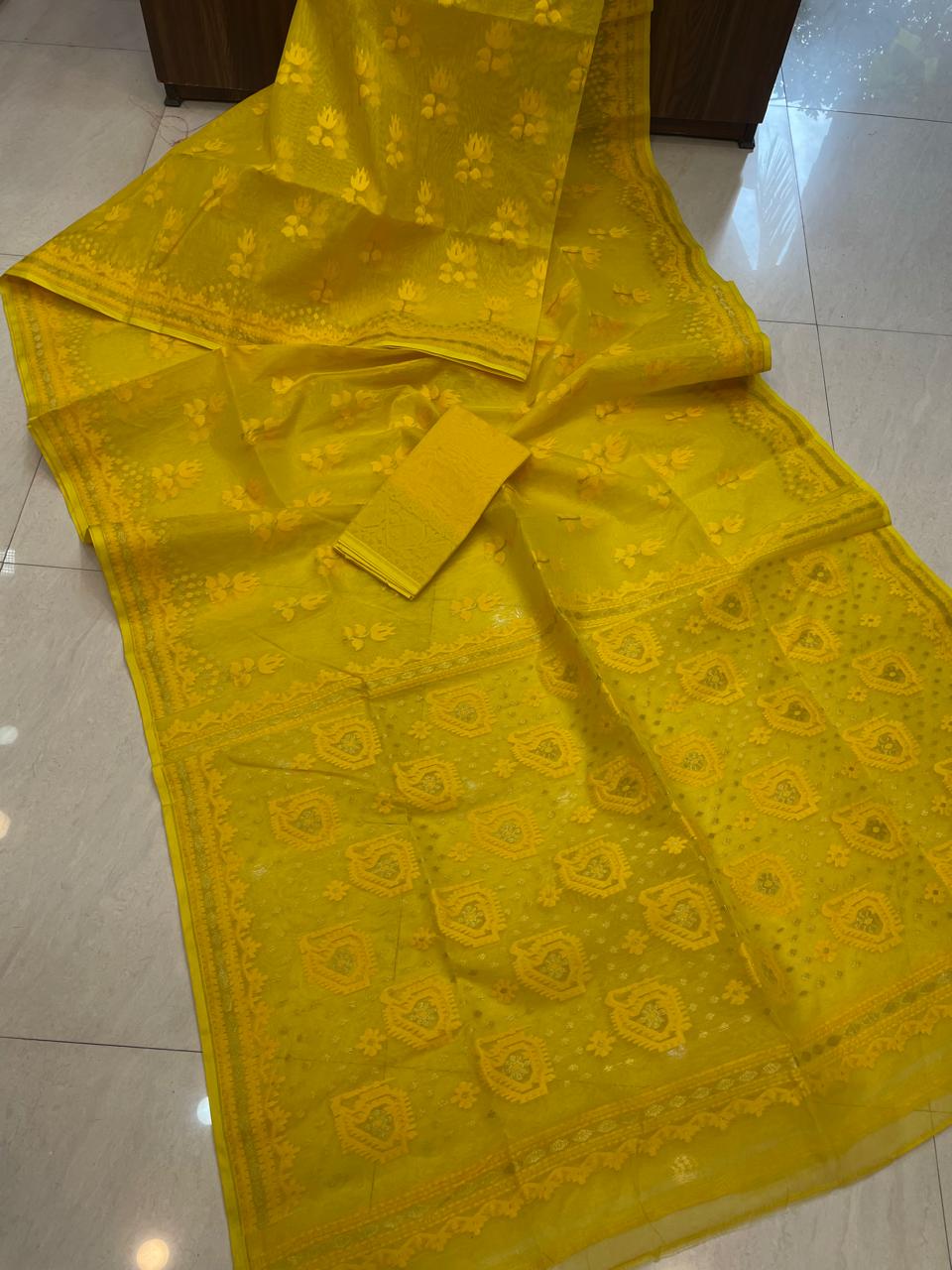 Pata Bahar Bengal Jamdani Saree