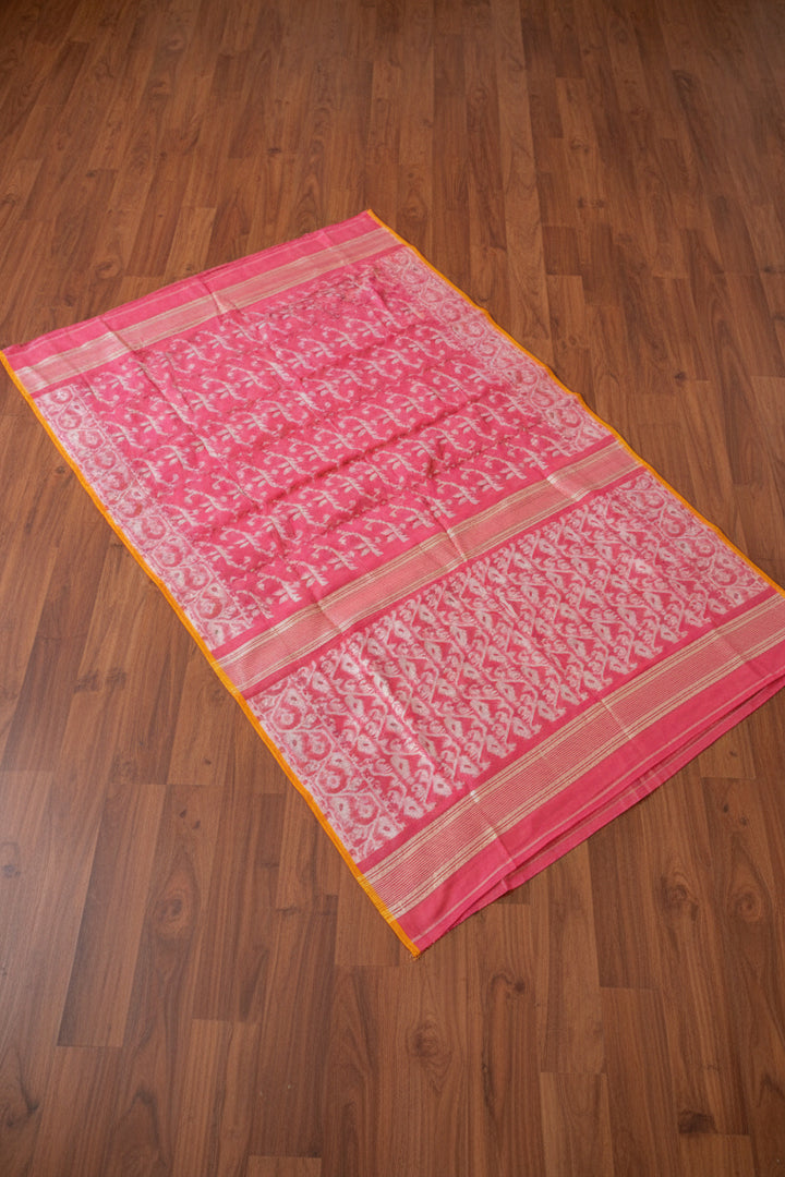Shatarupa Bengal Jamdani Saree ( Pink Orange)