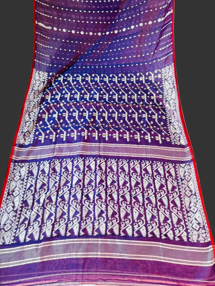 Moner Alo-Bengal Jamdani Saree (Purple, Red Border)