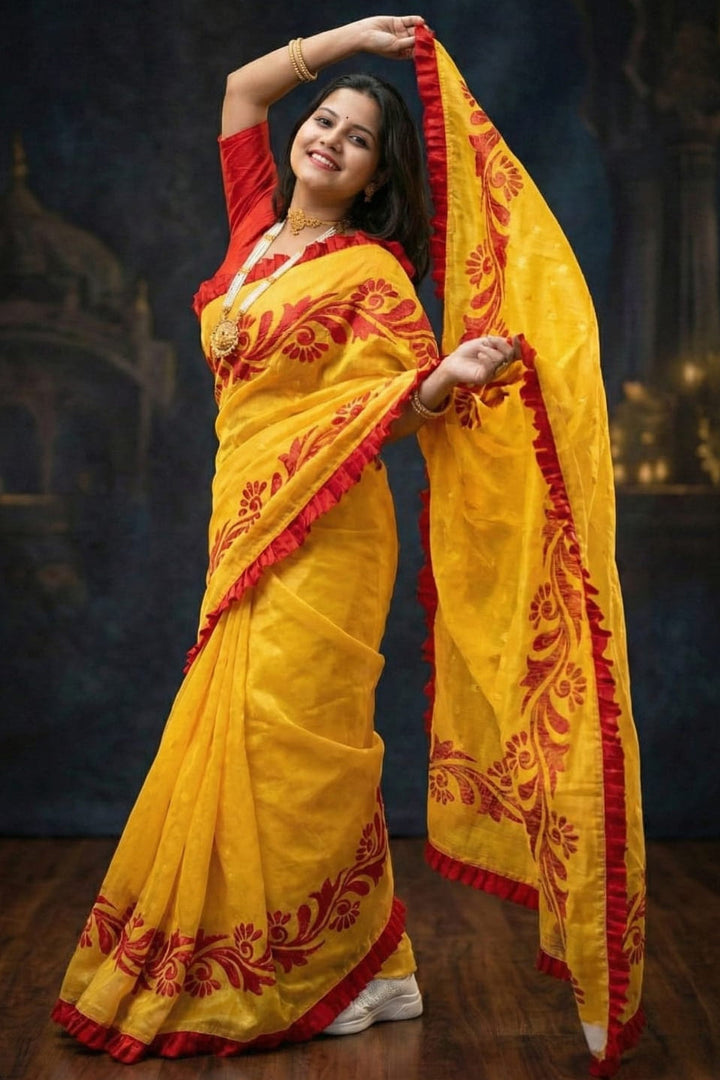 Pushpanjali Special Jamdani Saree