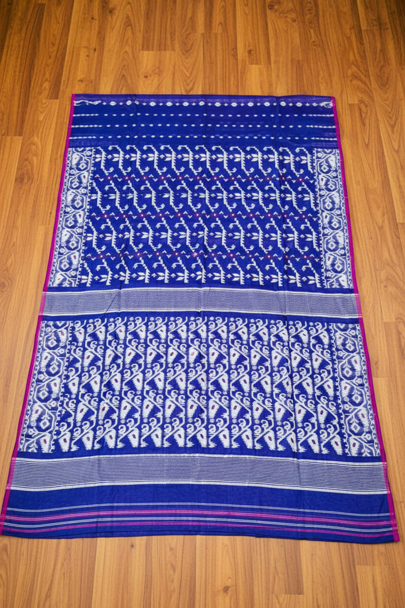 Shatarupa Bengal Jamdani Saree (Purple Saree Pink Border)
