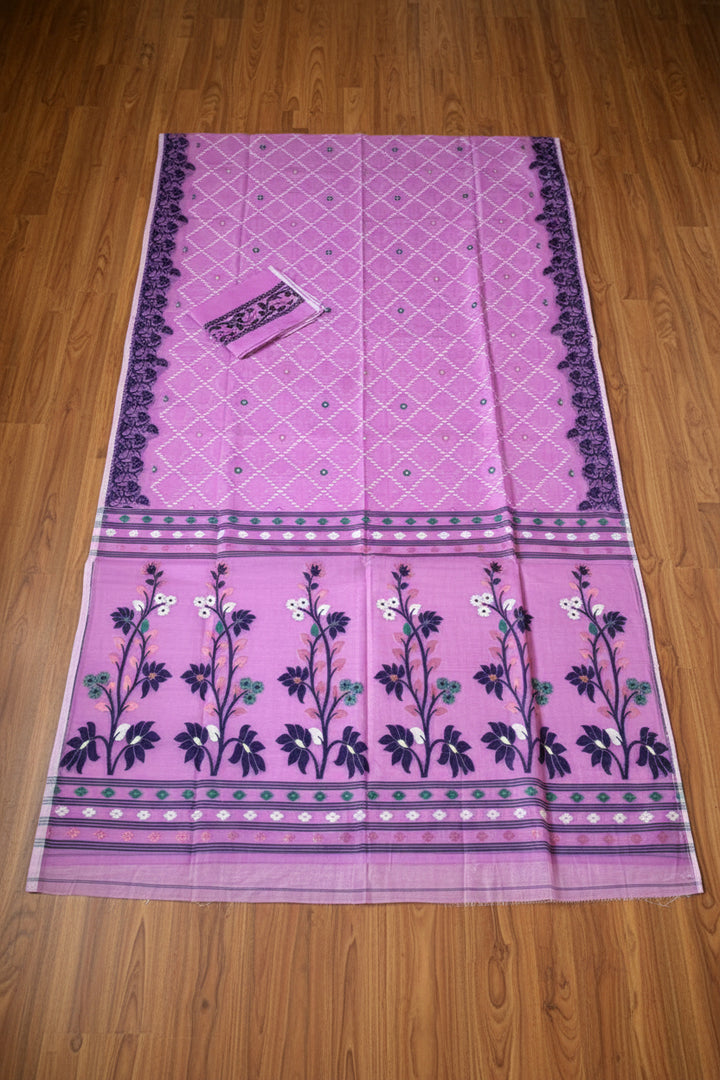 Swapner Rajkumari-Jamdani Saree(Lavender)