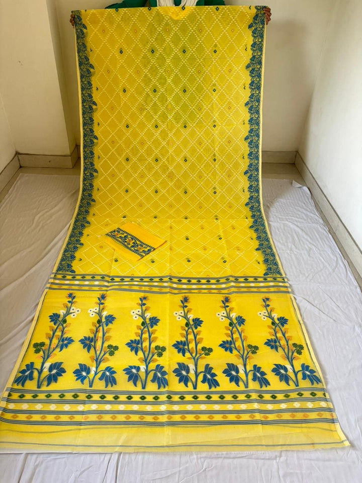 Swapner Rajkumari-Jamdani Saree(Yellow)