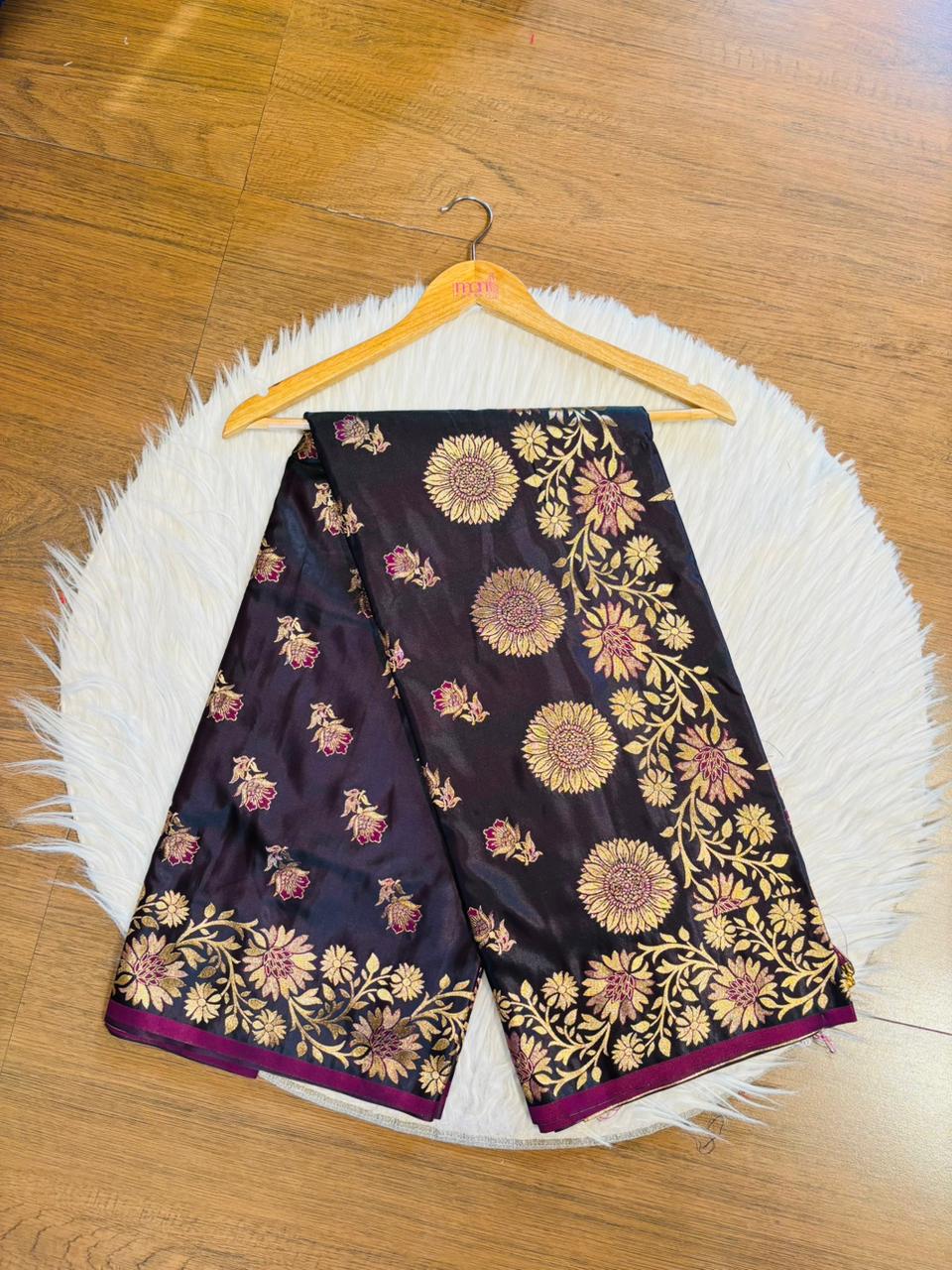 Flowy Magic (Satin Silk Saree)