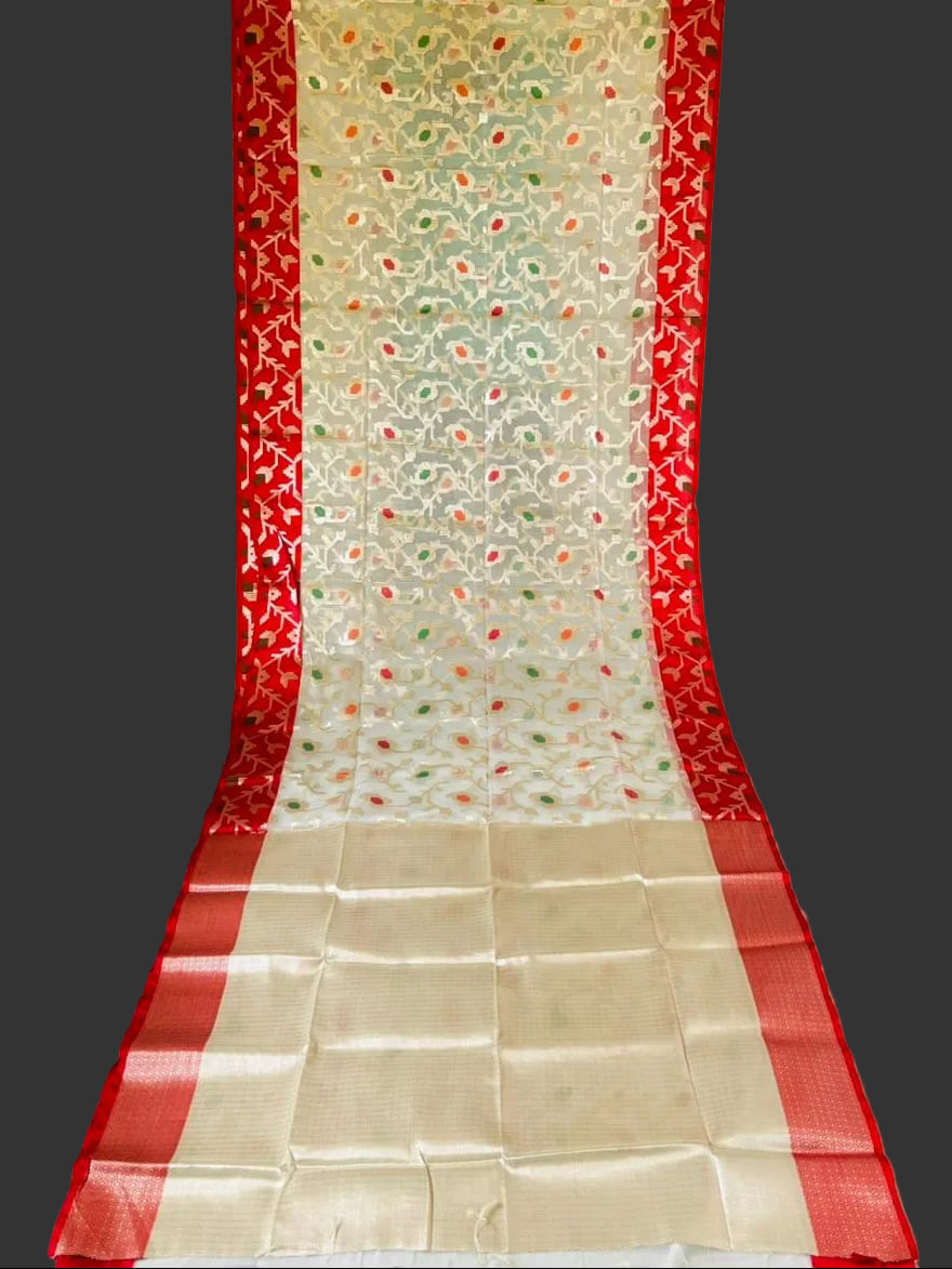 Divine Essence Muslin Jamdani Saree
