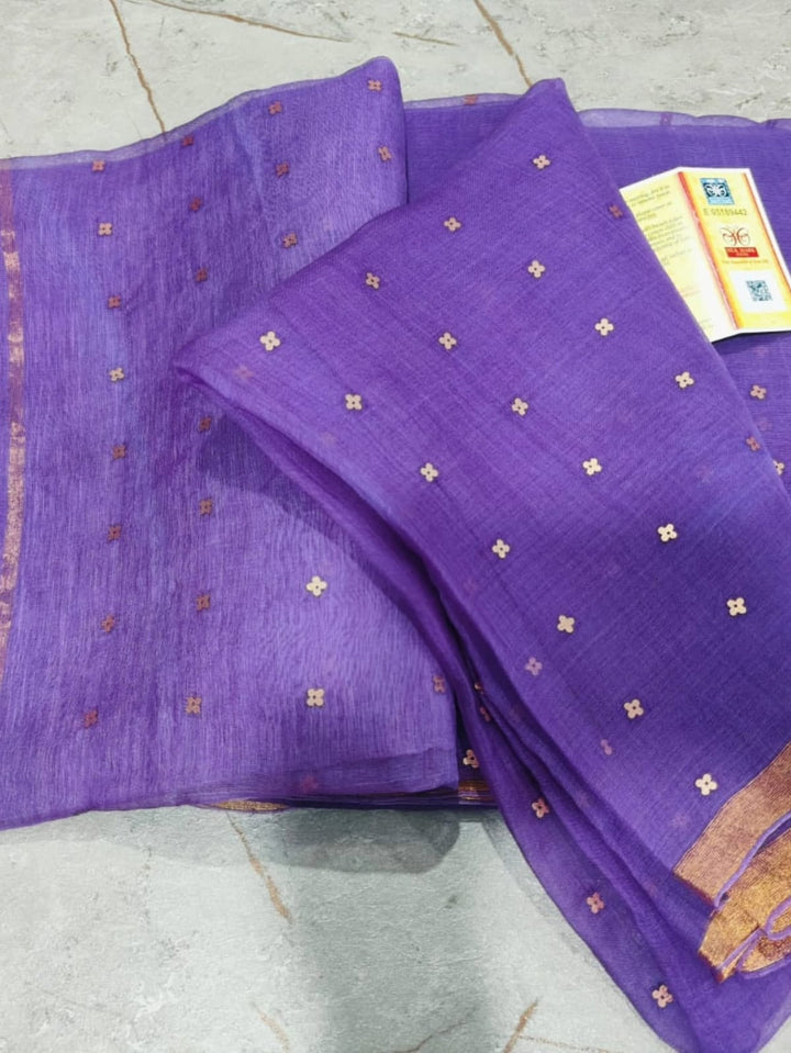AkashGanga Muslin Resham Saree