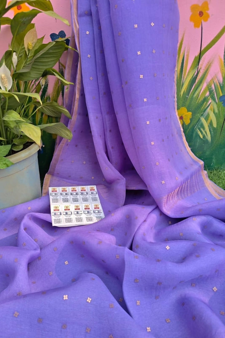 AkashGanga Muslin Resham Saree