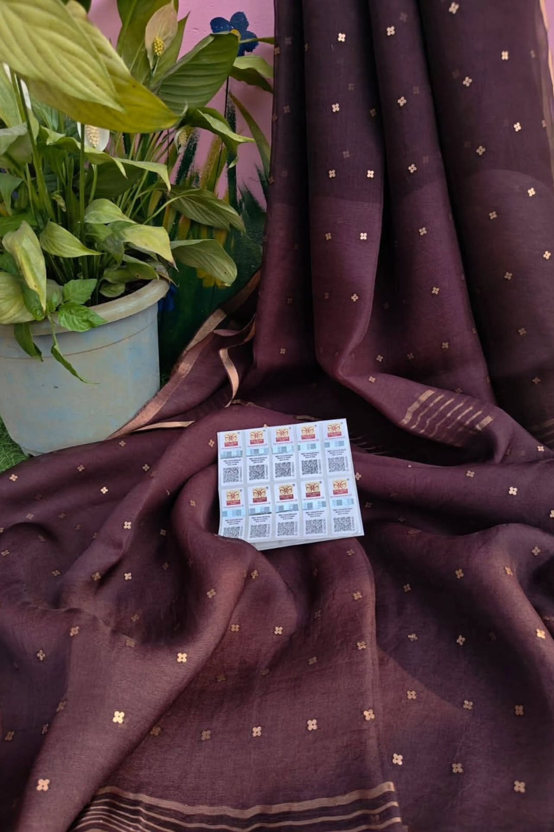 AkashGanga Muslin Resham Saree