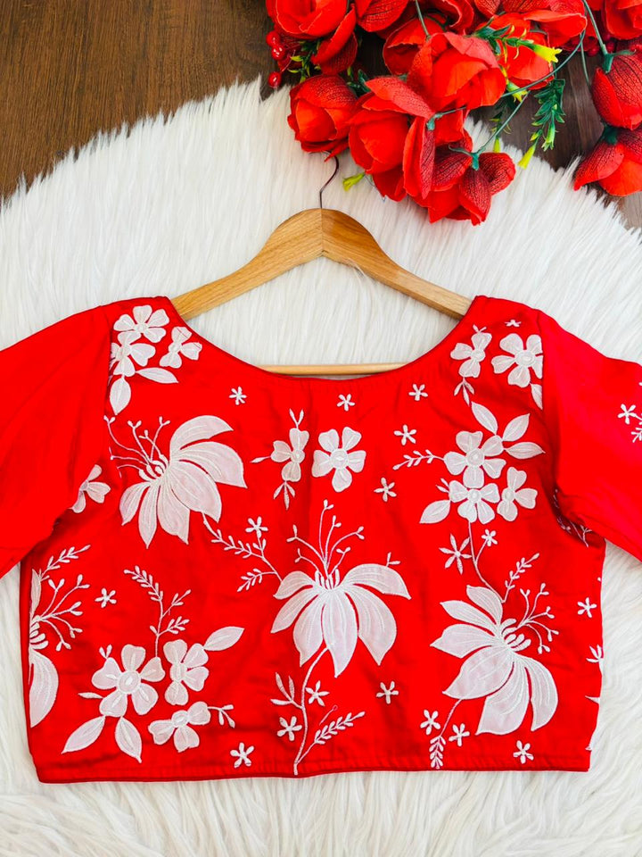 Floral Applique Designer Blouse