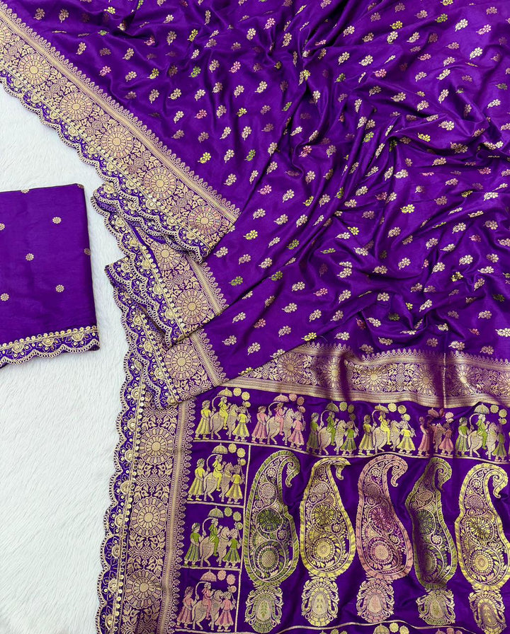 Springs Shade Khaddi Dolla Silk Saree