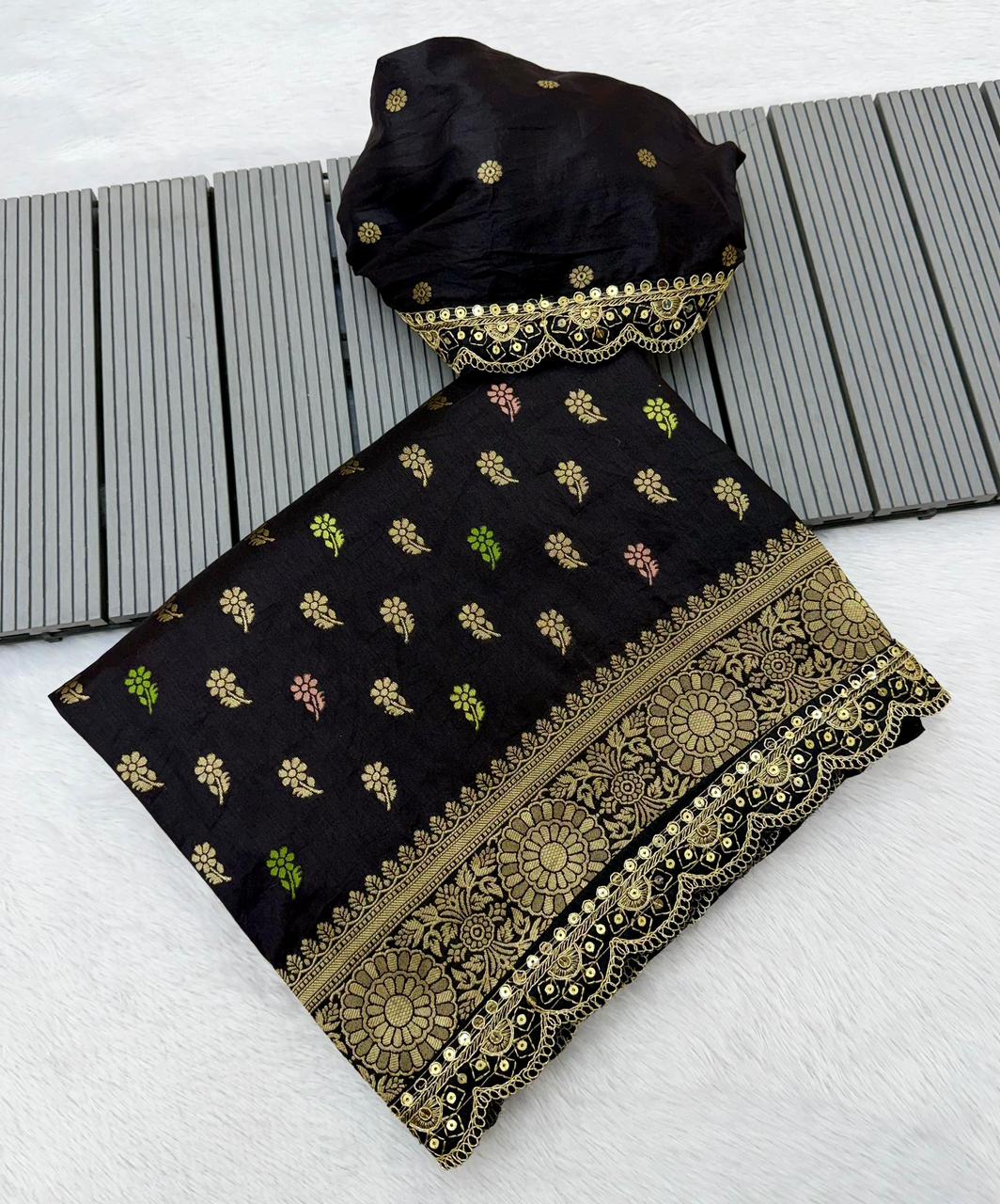 Springs Shade Khaddi Dolla Silk Saree