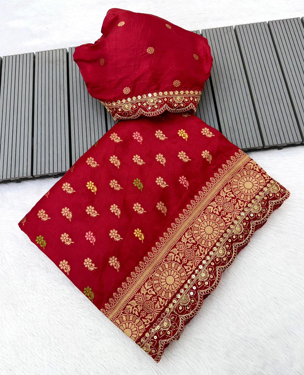 Springs Shade Khaddi Dolla Silk Saree