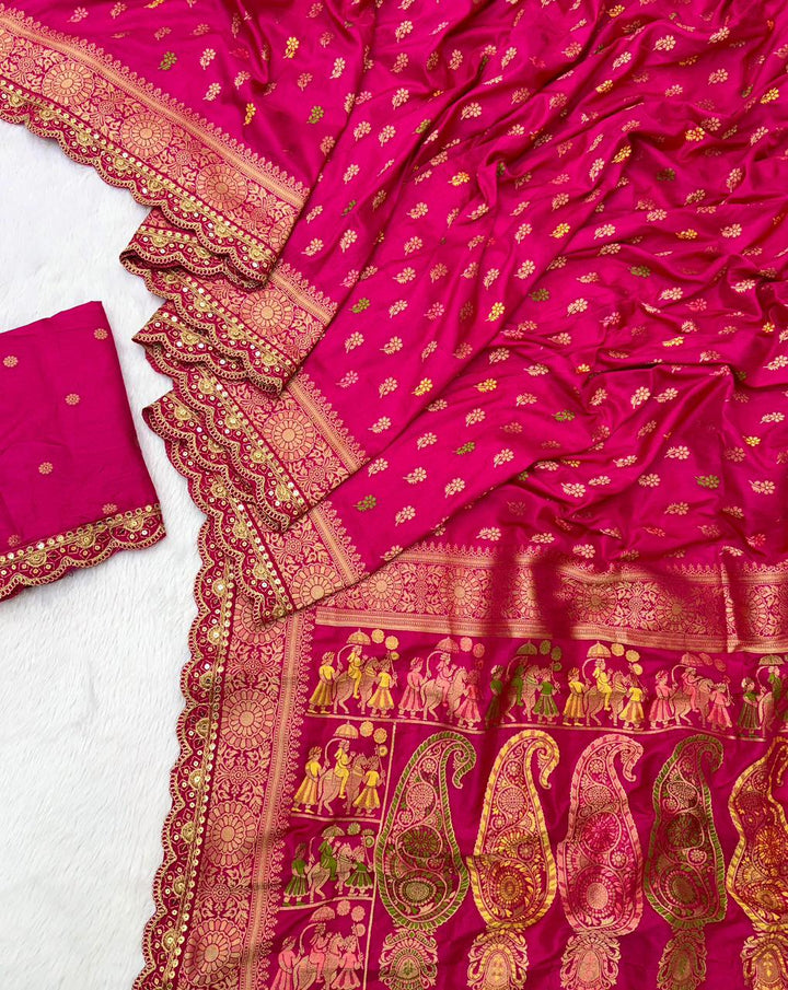 Springs Shade Khaddi Dolla Silk Saree