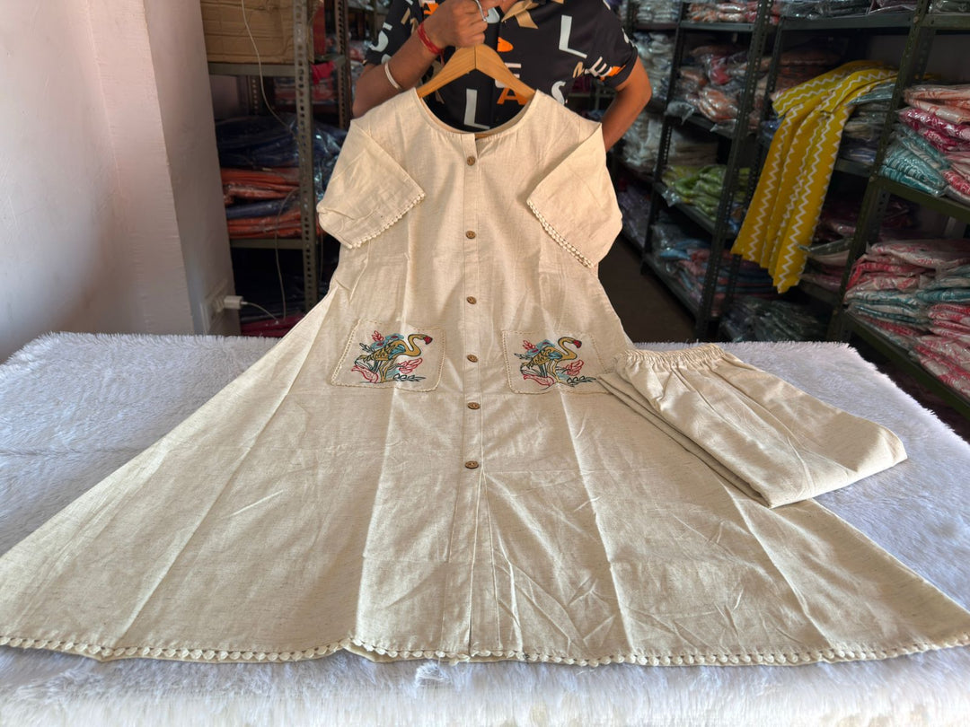 Cool And Composed-Cotton Kurti Set