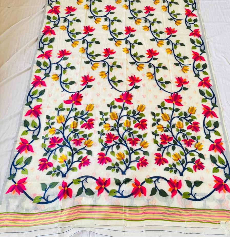 Kusumita (কুসুমিতা) Cotton Silk Saree