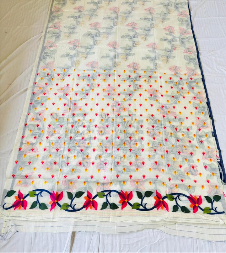 Kusumita (কুসুমিতা) Cotton Silk Saree