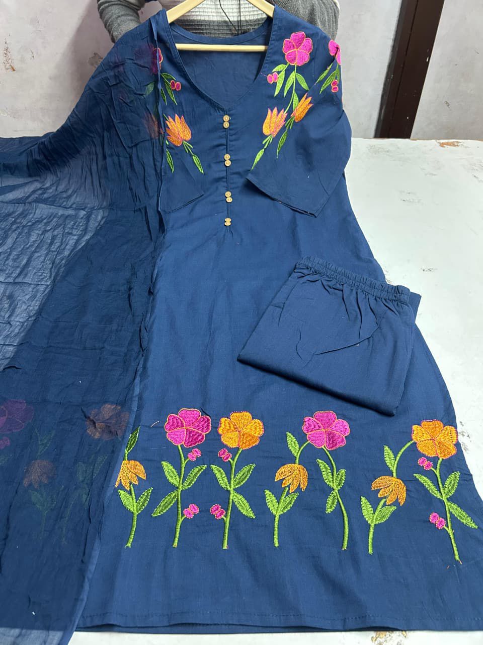 Nature Glow Cotton Kurti Set