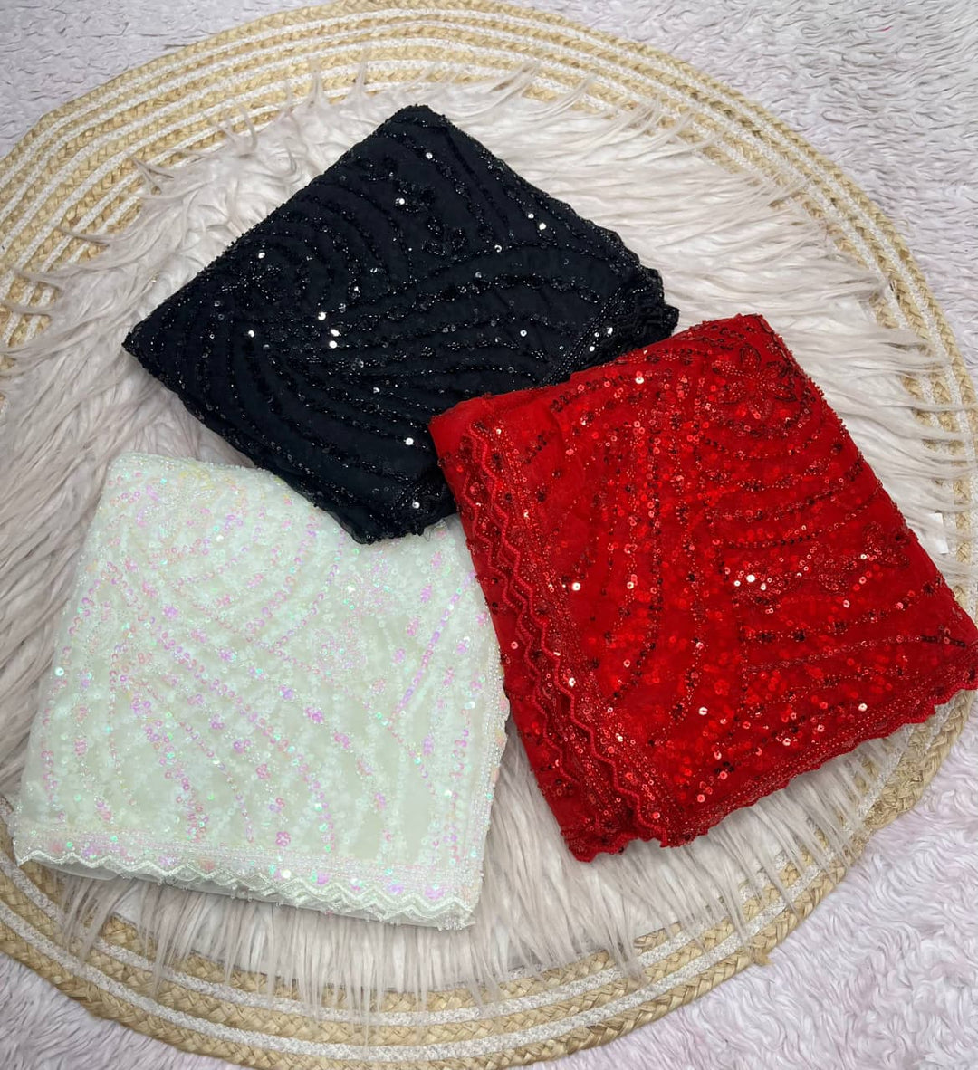 Dilruba Crimson Designer Net Saree