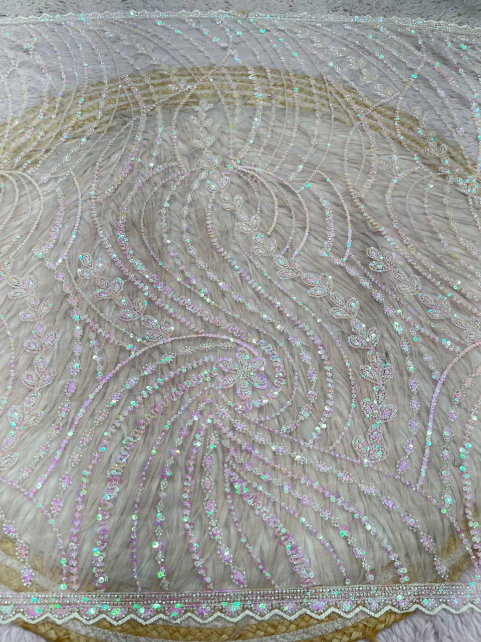 Dilruba Crimson Designer Net Saree