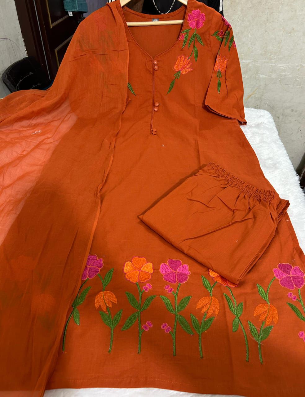 Nature Glow Cotton Kurti Set