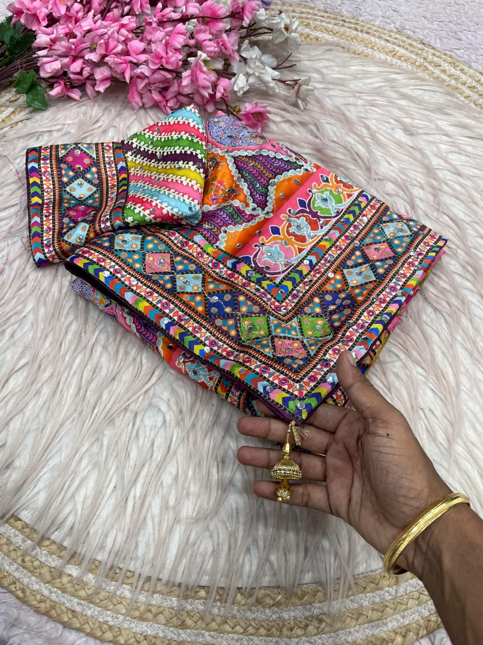Dusk Radiance Chinnon Silk Saree