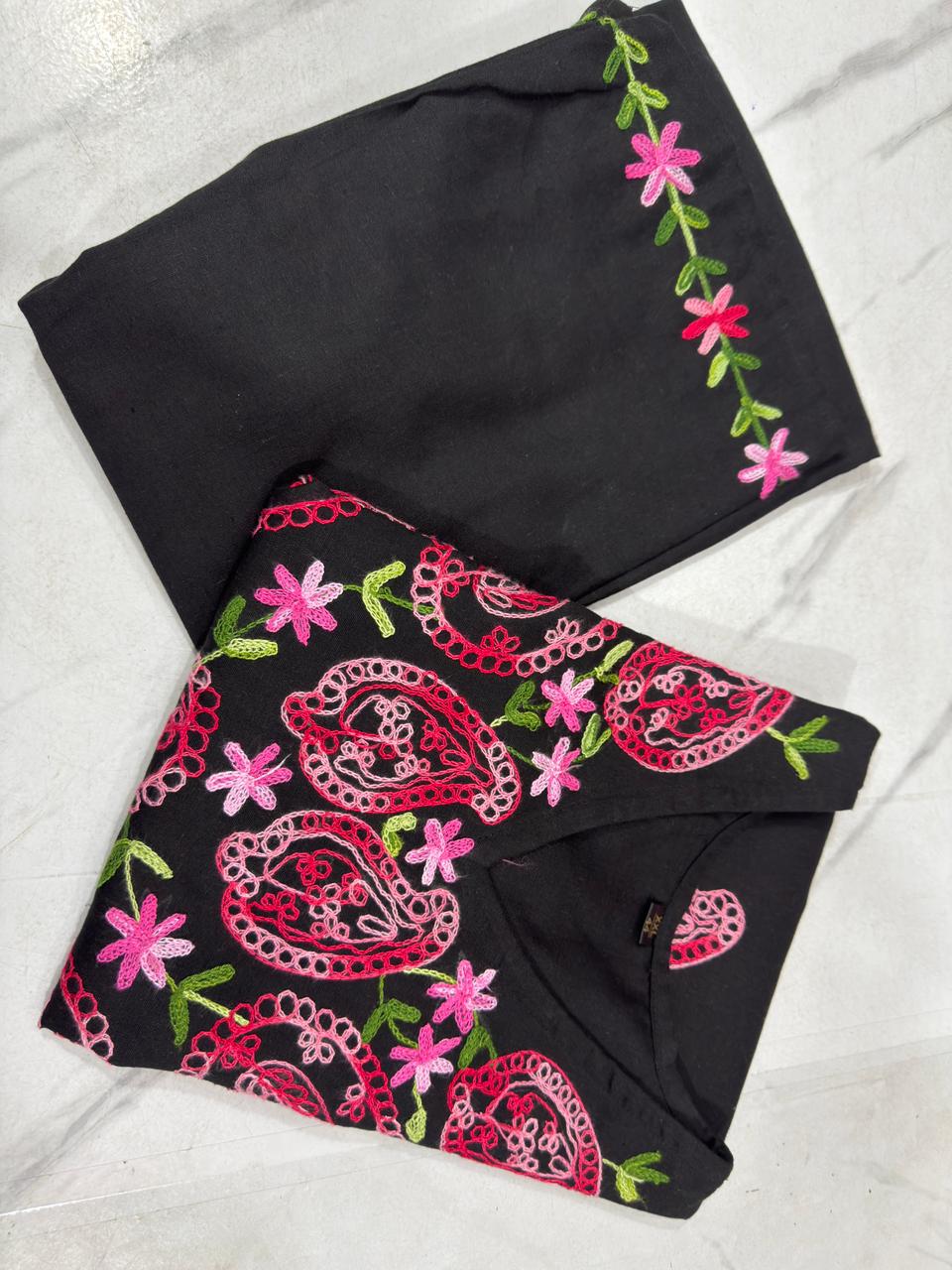 Moonlit Blossom Cotton Kurti Set