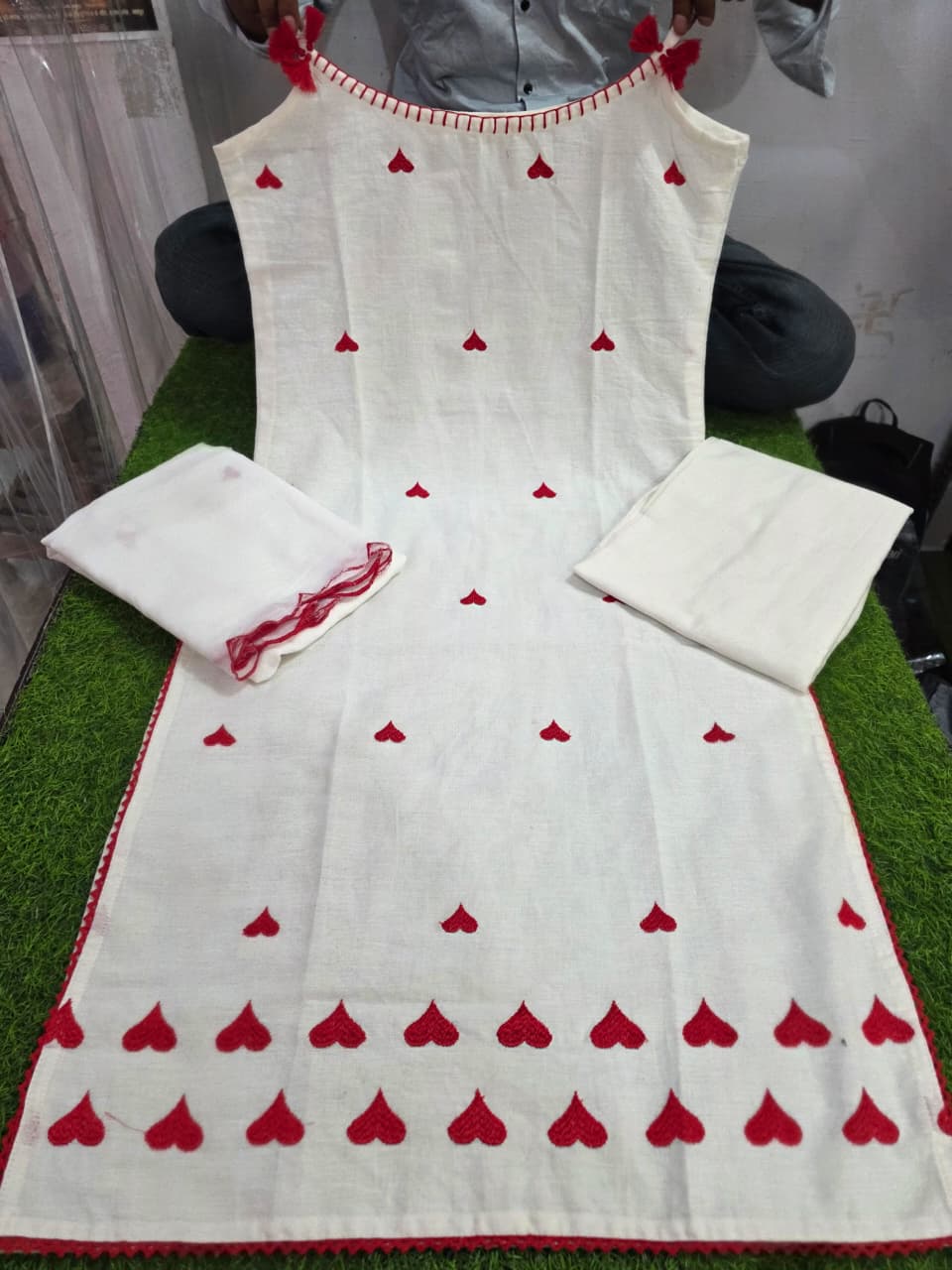 Breezy Blossom Cotton Kurti Set