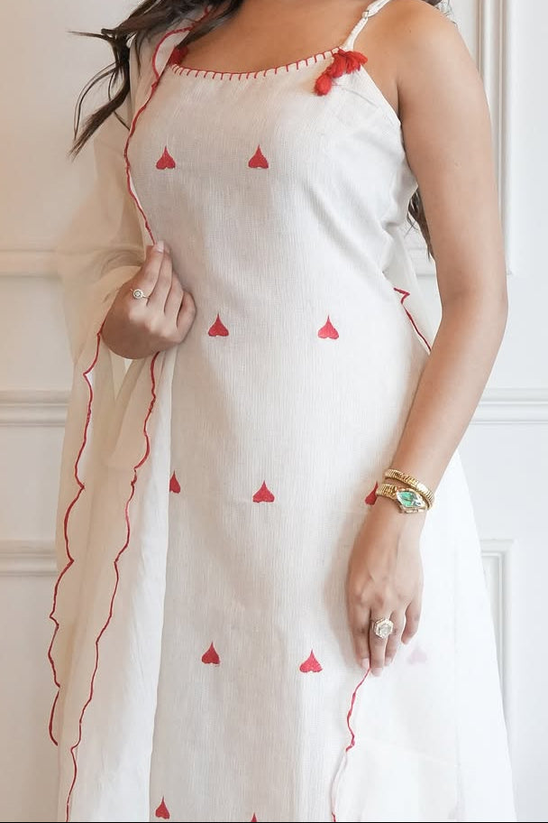 Breezy Blossom Cotton Kurti Set
