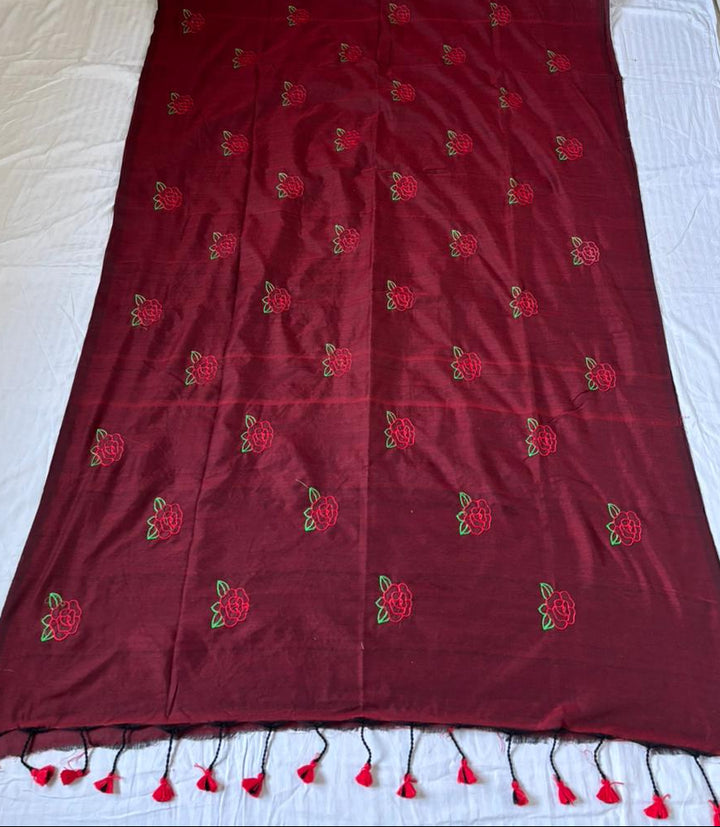 গোলাপ ফুল তোমার জন্য(Khadi Cotton Saree)
