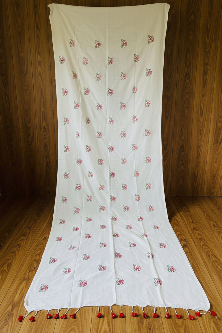 গোলাপ ফুল তোমার জন্য(Khadi Cotton Saree)