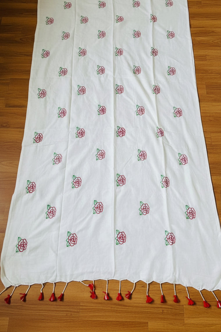 গোলাপ ফুল তোমার জন্য(Khadi Cotton Saree)