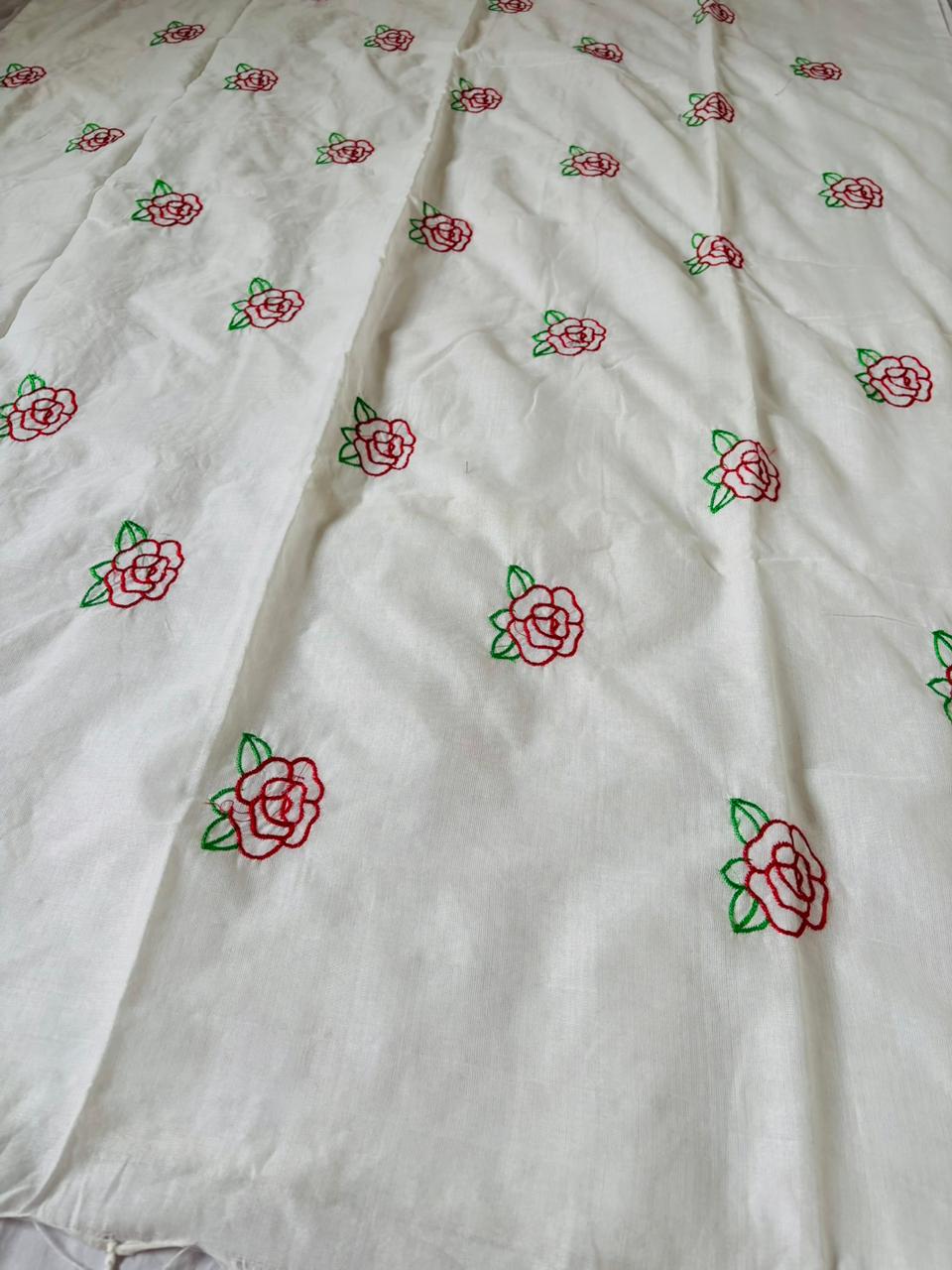 গোলাপ ফুল তোমার জন্য(Khadi Cotton Saree)