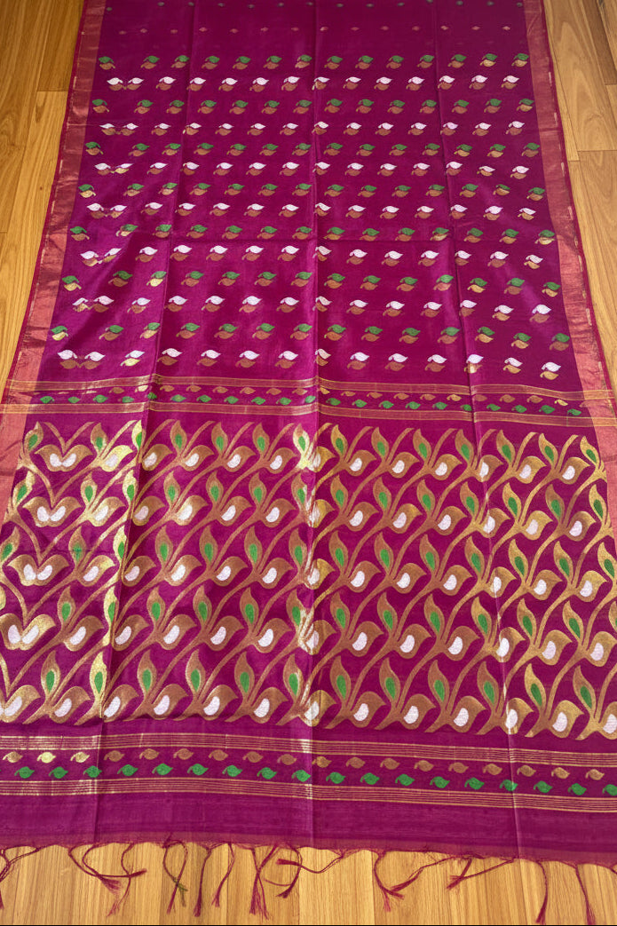 Rajrangi (রাজরঙ্গী) Khadi  Cotton  Saree