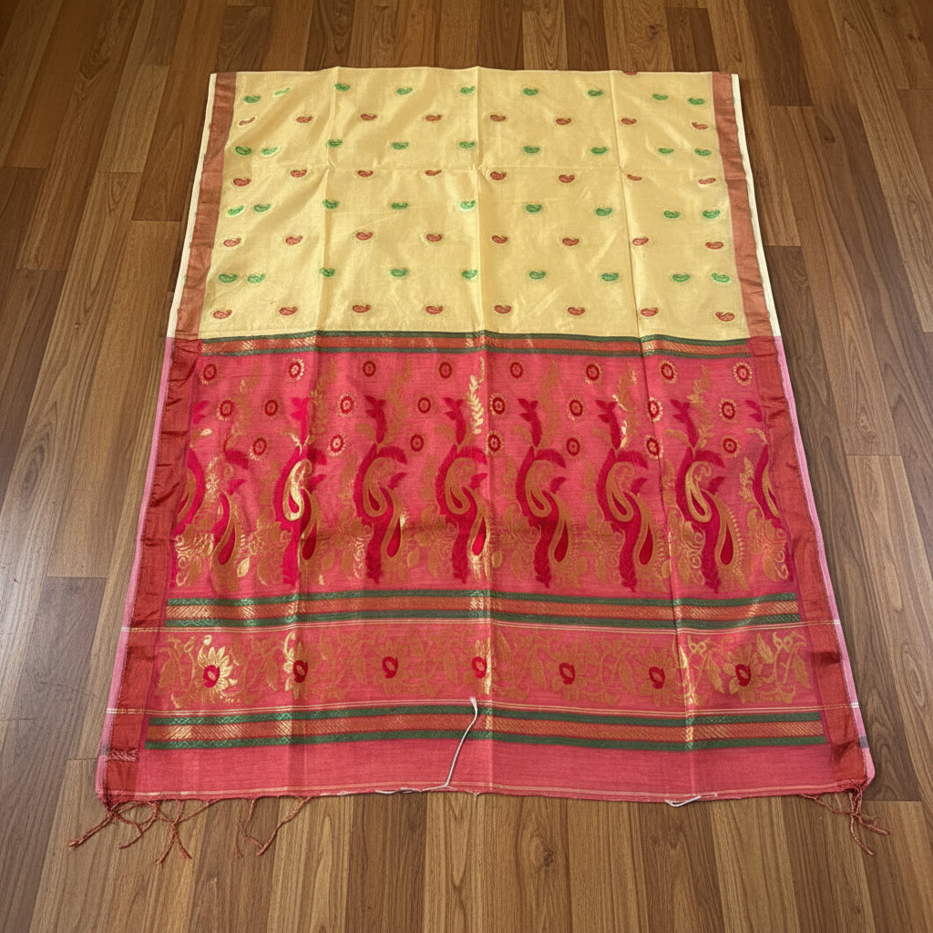 Mayura Chaya Banarasi Khadi Saree