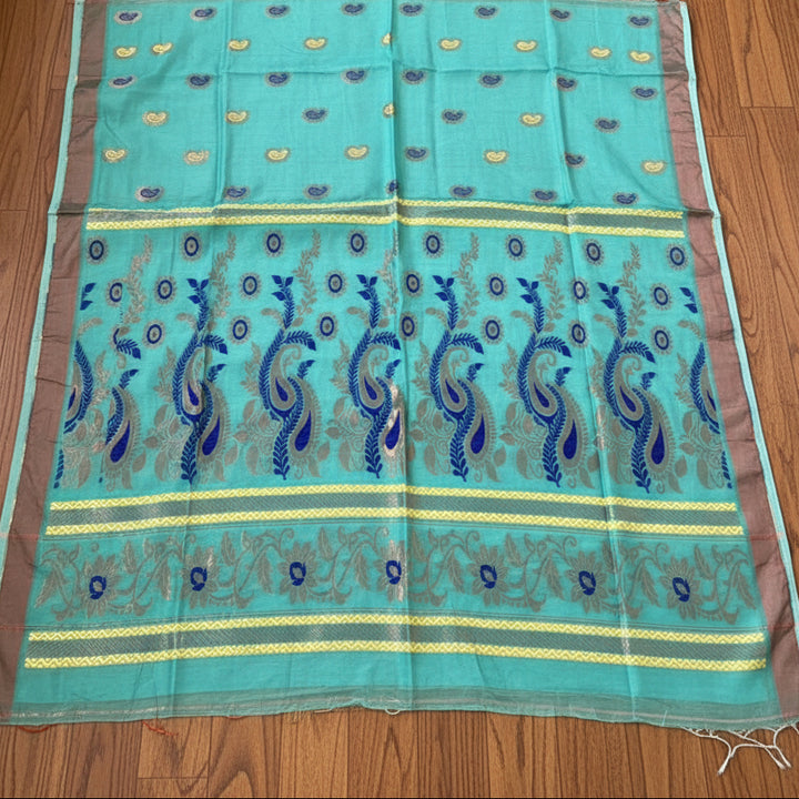 Mayura Chaya Banarasi Khadi Saree