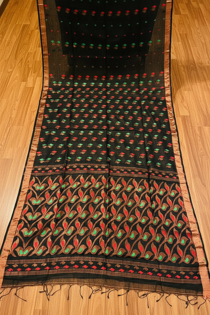 Rajrangi (রাজরঙ্গী) Khadi  Banarasi  Saree