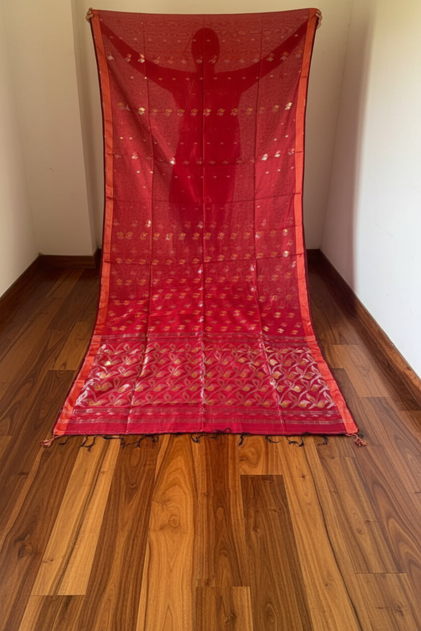 Rajrangi (রাজরঙ্গী) Khadi  Cotton  Saree