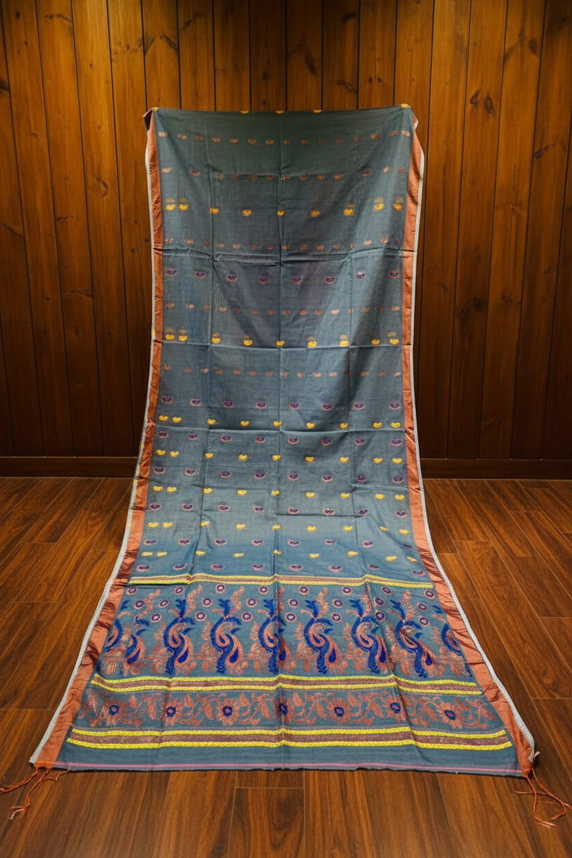 Mayura Chaya Banarasi Khadi Saree