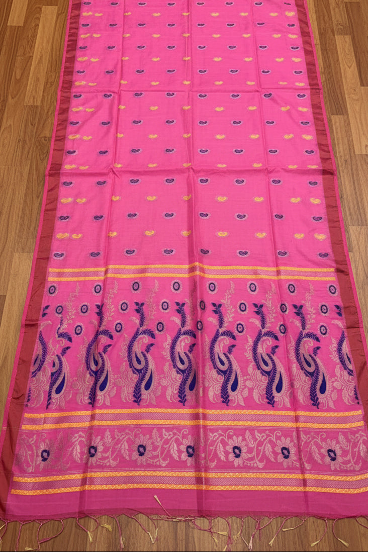 Mayura Chaya Banarasi Khadi Saree