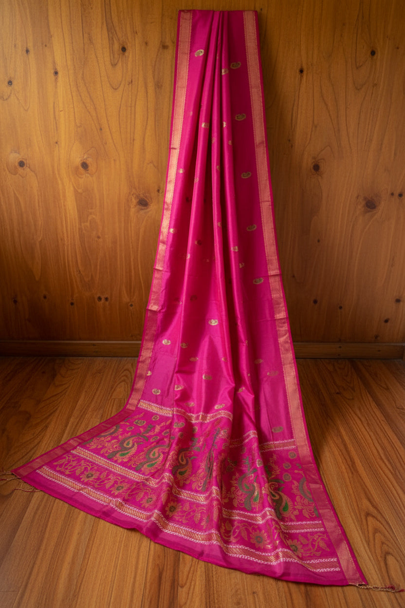 Mayura Chaya Banarasi Khadi Saree
