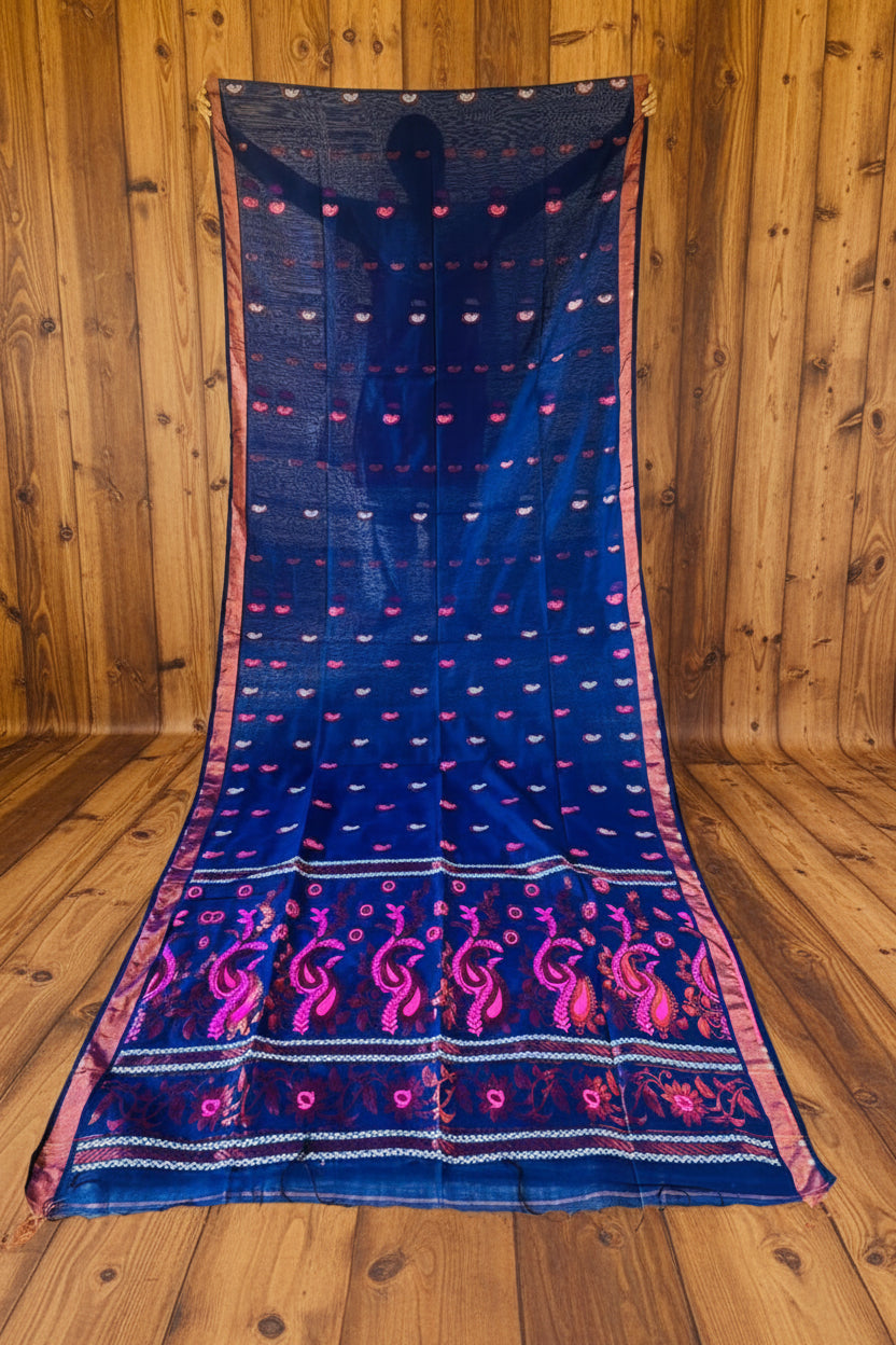 Mayura Chaya Banarasi Khadi Saree