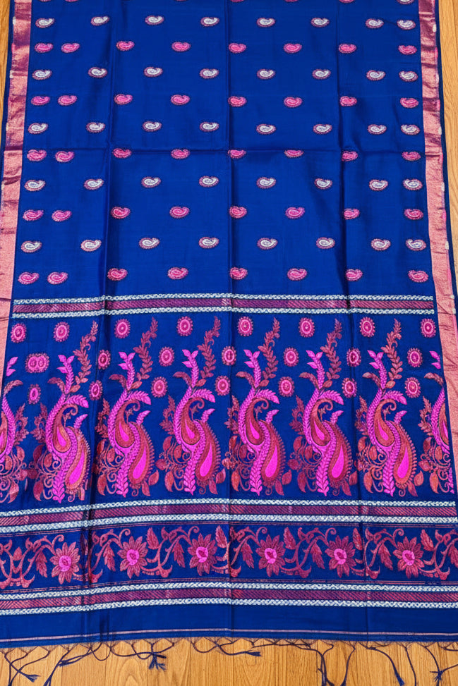 Mayura Chaya Banarasi Khadi Saree