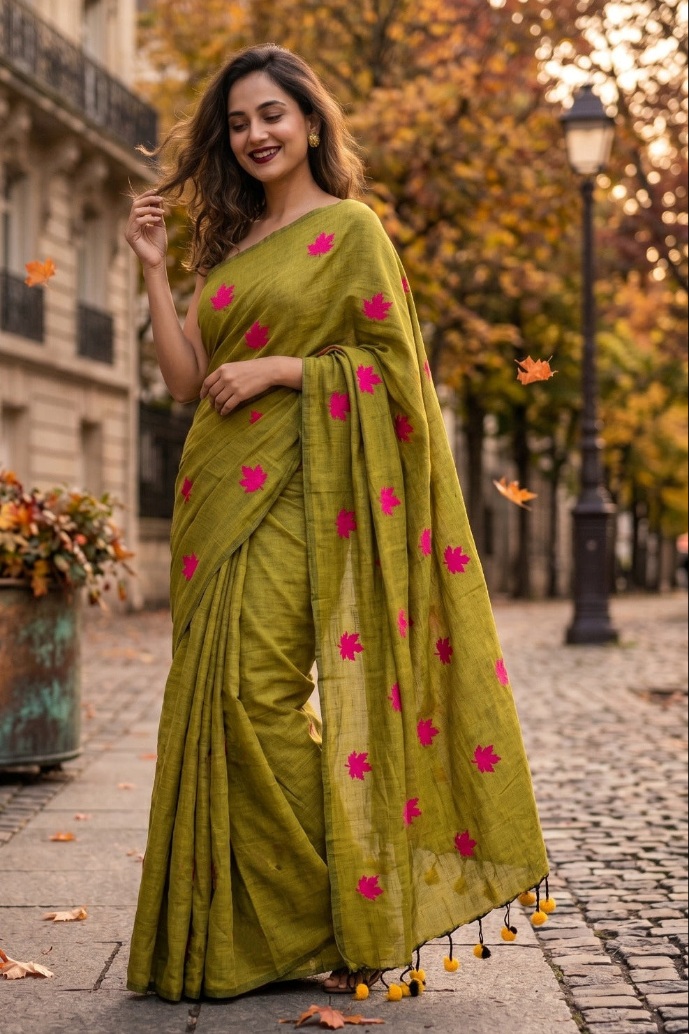 Khudse Mohabbat Khadi Cotton Saree