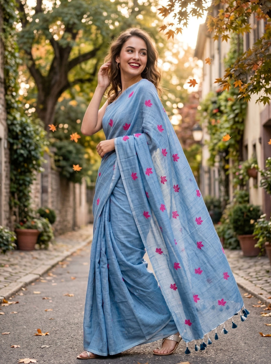 Khudse Mohabbat Khadi Cotton Saree