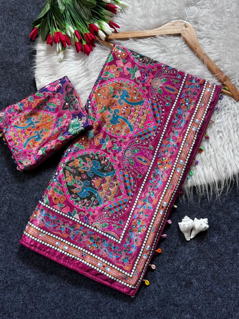 Dreamy Rangoli Fancy Silk Saree