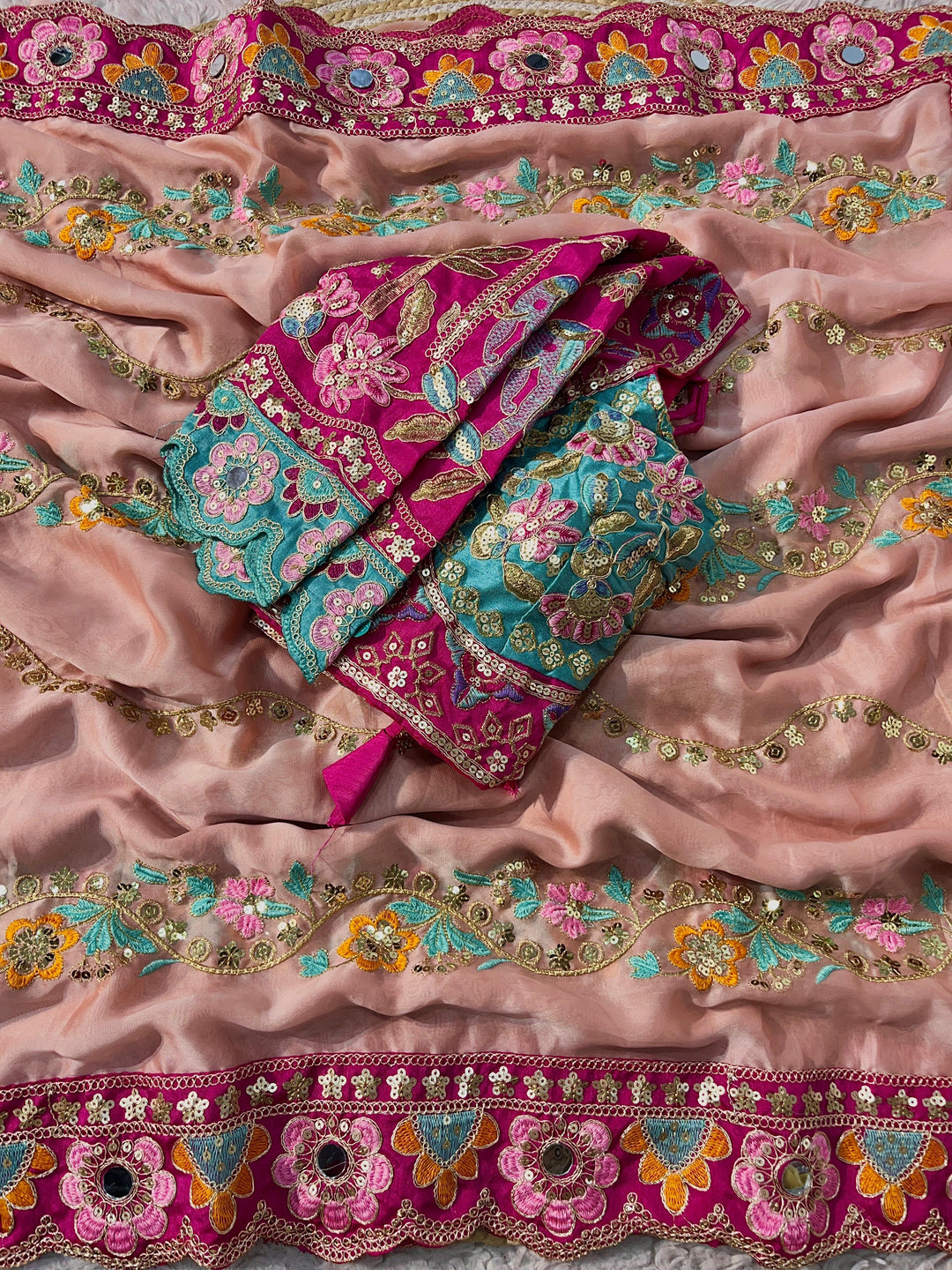 Wedding Vibe Rangoli Silk Saree
